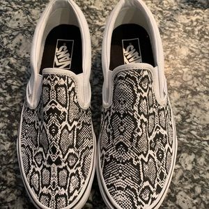 Custom snake print vans